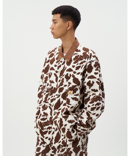 DISCOVERED（ディスカバード）の「COW PRINT COVERALL（カバーオール・メンズ・ブラウン/ブラック・SMALL/LARGE）」の8枚目の写真