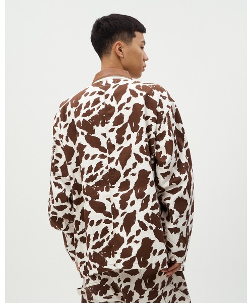 DISCOVERED（ディスカバード）の「COW PRINT COVERALL（カバーオール・メンズ・ブラウン/ブラック・SMALL/LARGE）」の9枚目の写真