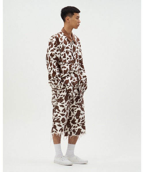 DISCOVERED（ディスカバード）の「COW PRINT COVERALL（カバーオール・メンズ・ブラウン/ブラック・SMALL/LARGE）」の12枚目の写真