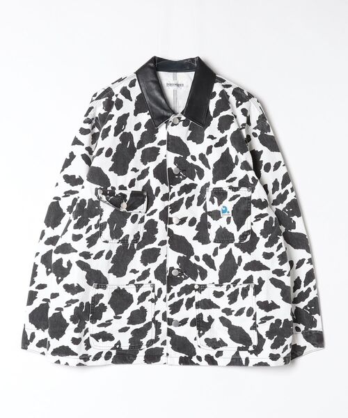 DISCOVERED（ディスカバード）の「COW PRINT COVERALL（カバーオール・メンズ・ブラウン/ブラック・SMALL/LARGE）」の6枚目の写真