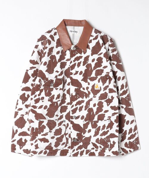 DISCOVERED（ディスカバード）の「COW PRINT COVERALL（カバーオール・メンズ・ブラウン/ブラック・SMALL/LARGE）」の5枚目の写真