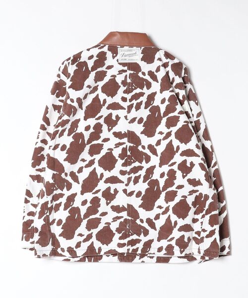 DISCOVERED（ディスカバード）の「COW PRINT COVERALL（カバーオール・メンズ・ブラウン/ブラック・SMALL/LARGE）」の4枚目の写真
