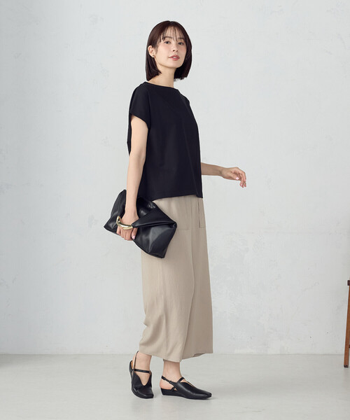 COMME CA MODELS(コムサモデルズ)の「レーヨンポリエステル麻調スラブ ワークワイドパンツ(その他パンツ・レディース・ブラック/カーキ/ネイビー/ベージュ・X-SMALL/SMALL/MEDIUM/LARGE/X-LARGE)」の20枚目の写真