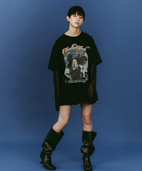 Knuth Marf（クヌースマーフ）の「Knuth Marf/クヌースマーフ AI future layered t-shirt（Tシャツ/カットソー・レディース・ブラック/グレー・FREE）」の7枚目の写真