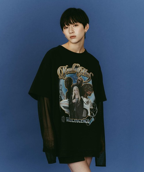 Knuth Marf（クヌースマーフ）の「Knuth Marf/クヌースマーフ AI future layered t-shirt（Tシャツ/カットソー・レディース・ブラック/グレー・FREE）」の12枚目の写真
