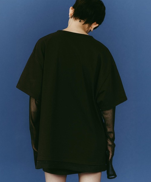 Knuth Marf（クヌースマーフ）の「Knuth Marf/クヌースマーフ AI future layered t-shirt（Tシャツ/カットソー・レディース・ブラック/グレー・FREE）」の13枚目の写真