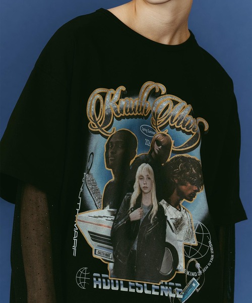 Knuth Marf（クヌースマーフ）の「Knuth Marf/クヌースマーフ AI future layered t-shirt（Tシャツ/カットソー・レディース・ブラック/グレー・FREE）」の14枚目の写真