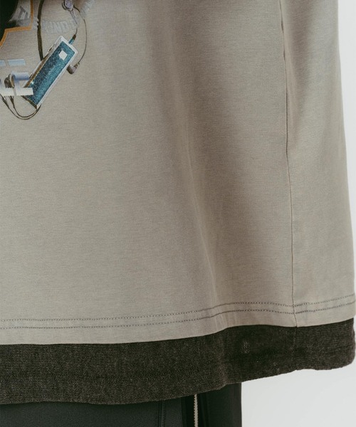 Knuth Marf（クヌースマーフ）の「Knuth Marf/クヌースマーフ AI future layered t-shirt（Tシャツ/カットソー・レディース・ブラック/グレー・FREE）」の20枚目の写真