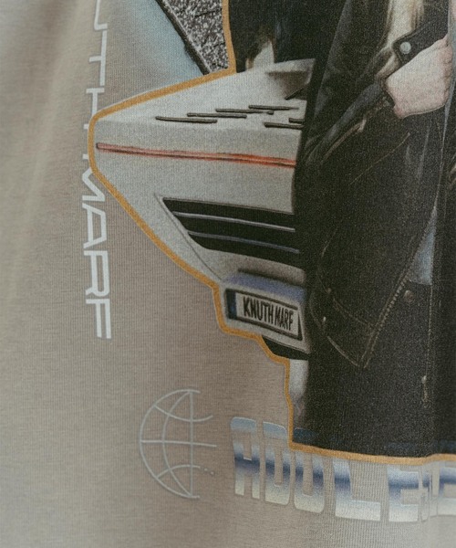 Knuth Marf（クヌースマーフ）の「Knuth Marf/クヌースマーフ AI future layered t-shirt（Tシャツ/カットソー・レディース・ブラック/グレー・FREE）」の22枚目の写真