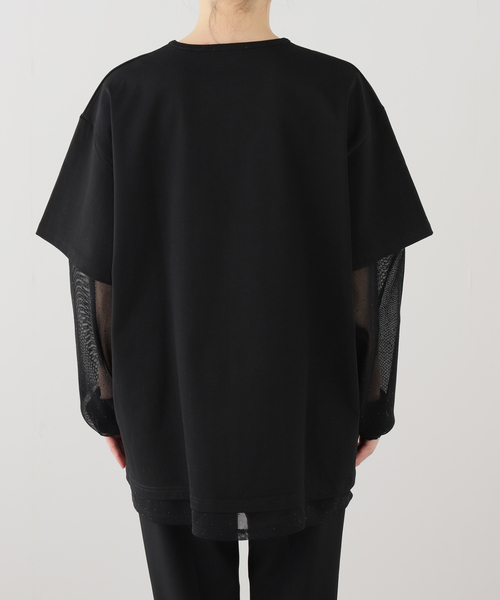 Knuth Marf（クヌースマーフ）の「Knuth Marf/クヌースマーフ AI future layered t-shirt（Tシャツ/カットソー・レディース・ブラック/グレー・FREE）」の6枚目の写真