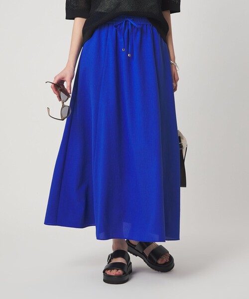 green label relaxing（グリーンレーベルリラクシング）の「【結論シリーズ】ドライクロス フレアスカート［size SHORT/TALLあり］（スカート・レディース・ブラウン/ライトグレー/コバルトブルー/ブラック・TALL/SHORT/FREE）」の14枚目の写真