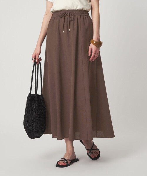 green label relaxing（グリーンレーベルリラクシング）の「【結論シリーズ】ドライクロス フレアスカート［size SHORT/TALLあり］（スカート・レディース・ブラウン/ライトグレー/コバルトブルー/ブラック・TALL/SHORT/FREE）」の18枚目の写真