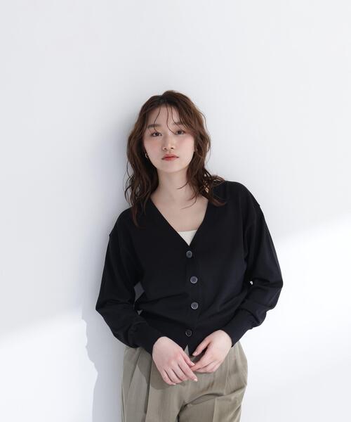 NATURAL BEAUTY BASIC（ナチュラルビューティーベーシック）の「【ちょうど、いい服】毎日頼れる！右腕カーデ（カーディガン/ボレロ・レディース・レッド/オフホワイト/ブルー/ブラック・FREE）」の8枚目の写真
