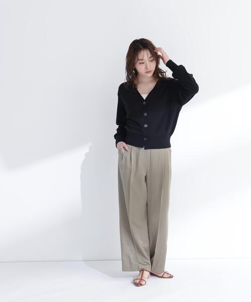 NATURAL BEAUTY BASIC（ナチュラルビューティーベーシック）の「【ちょうど、いい服】毎日頼れる！右腕カーデ（カーディガン/ボレロ・レディース・レッド/オフホワイト/ブルー/ブラック・FREE）」の15枚目の写真