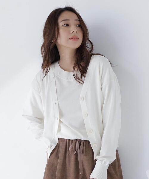 NATURAL BEAUTY BASIC（ナチュラルビューティーベーシック）の「【ちょうど、いい服】毎日頼れる！右腕カーデ（カーディガン/ボレロ・レディース・レッド/オフホワイト/ブルー/ブラック・FREE）」の20枚目の写真