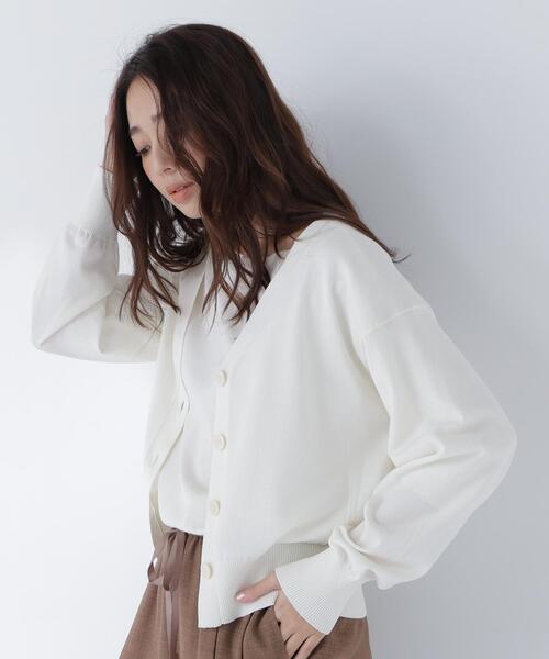 NATURAL BEAUTY BASIC（ナチュラルビューティーベーシック）の「【ちょうど、いい服】毎日頼れる！右腕カーデ（カーディガン/ボレロ・レディース・レッド/オフホワイト/ブルー/ブラック・FREE）」の22枚目の写真