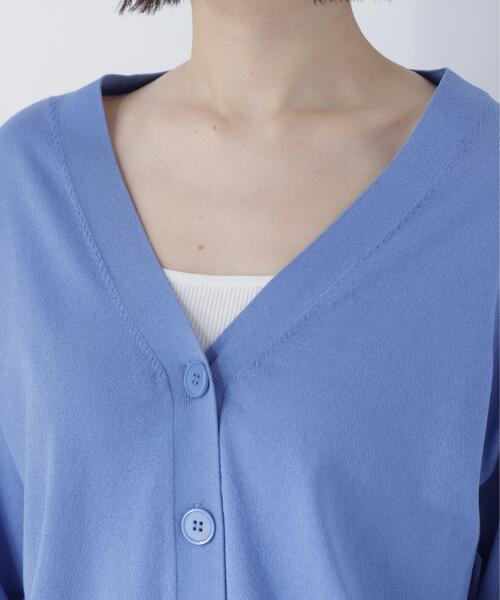 NATURAL BEAUTY BASIC(ナチュラルビューティーベーシック)の「【ちょうど、いい服】毎日頼れる!右腕カーデ(カーディガン/ボレロ・レディース・レッド/オフホワイト/ブルー/ブラック・FREE)」の10枚目の写真