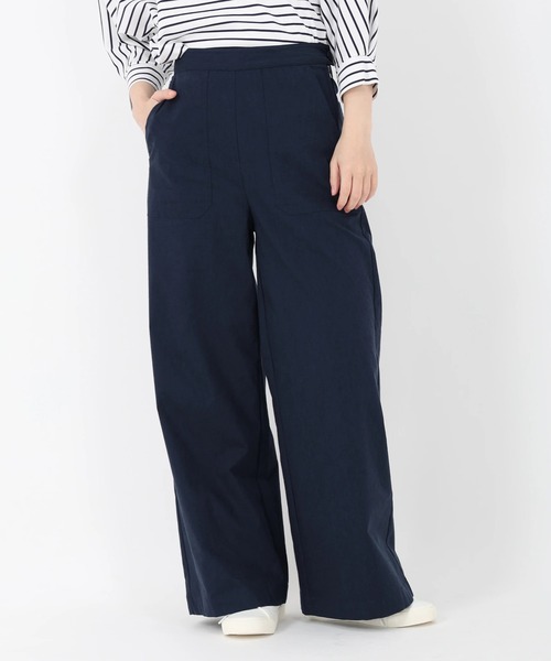 STRAWBERRY-FIELDS(ストロベリーフィールズ)の「バックラッシュリネンプラス(その他パンツ・レディース・ネイビー/ホワイト/ブラック・2)」の3枚目の写真