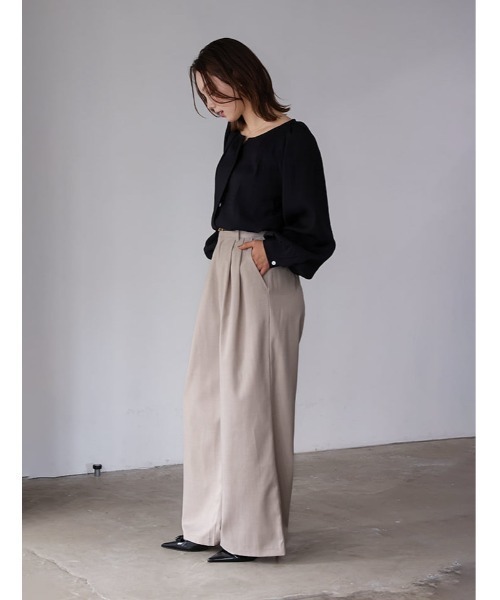 fifth（フィフス）の「タックワイドパンツ（その他パンツ・レディース・ブラック/グレイッシュベージュ・M/XS）」の11枚目の写真