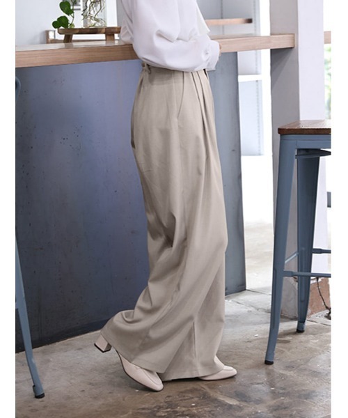 fifth（フィフス）の「タックワイドパンツ（その他パンツ・レディース・ブラック/グレイッシュベージュ・M/XS）」の20枚目の写真