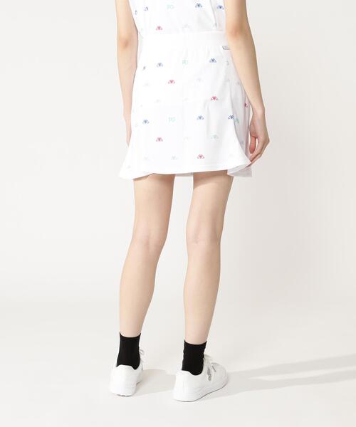 PEARLY GATES（パーリーゲイツ）の「【PEARLY GATES】手ハートＰＧ柄　ネオプロストレッチ変形ポップコーンカノコ（スカート・レディース・イエロー系その他/ホワイト系その他・MEDIUM/LARGE/SMALL）」の5枚目の写真