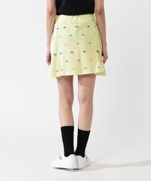 PEARLY GATES（パーリーゲイツ）の「【PEARLY GATES】手ハートＰＧ柄　ネオプロストレッチ変形ポップコーンカノコ（スカート・レディース・イエロー系その他/ホワイト系その他・MEDIUM/LARGE/SMALL）」の11枚目の写真