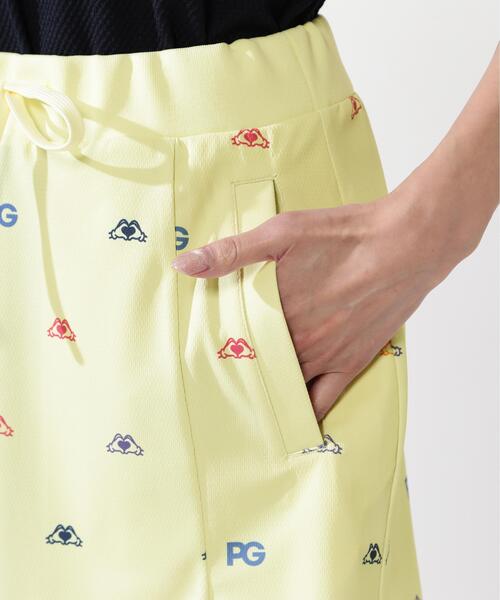 PEARLY GATES（パーリーゲイツ）の「【PEARLY GATES】手ハートＰＧ柄　ネオプロストレッチ変形ポップコーンカノコ（スカート・レディース・イエロー系その他/ホワイト系その他・MEDIUM/LARGE/SMALL）」の12枚目の写真