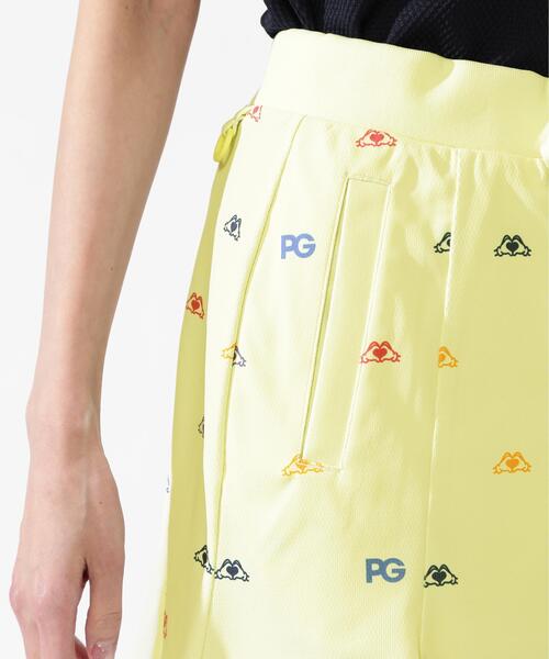 PEARLY GATES（パーリーゲイツ）の「【PEARLY GATES】手ハートＰＧ柄　ネオプロストレッチ変形ポップコーンカノコ（スカート・レディース・イエロー系その他/ホワイト系その他・MEDIUM/LARGE/SMALL）」の13枚目の写真