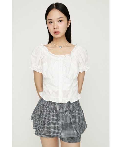 セール】2WAY PUFF SLEEVE TOPS 2ウェイパフスリーブトップス 春服 