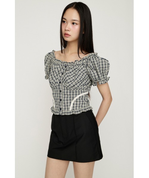 SLY(スライ)の「2WAY PUFF SLEEVE TOPS 2ウェイパフスリーブトップス 春服 夏服(シャツ/ブラウス・レディース・オフホワイト/ライトイエロー/ブラック/マルチ・FREE)」の20枚目の写真