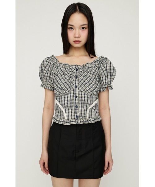 SLY(スライ)の「2WAY PUFF SLEEVE TOPS 2ウェイパフスリーブトップス 春服 夏服(シャツ/ブラウス・レディース・オフホワイト/ライトイエロー/ブラック/マルチ・FREE)」の21枚目の写真