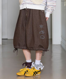 RuNaKi'Hu'（ルナキフ）の「WXSK013 リンゴ ミディデニムスカート (ブラウン)（スカート）」