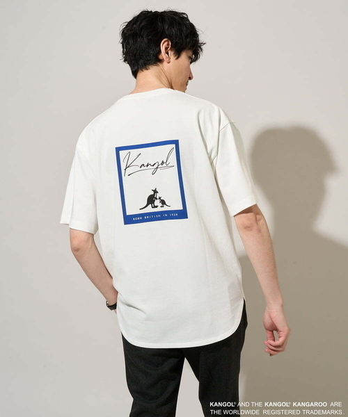a.v.v（アーヴェヴェ）の「【コラボ/接触冷感】ＫＡＮＧＯＬスクエアプリントロングシルエットカットソー（Tシャツ/カットソー・メンズ・ミント/ホワイト・46/48/50）」の2枚目の写真