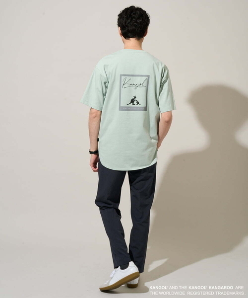 a.v.v(アーヴェヴェ)の「【コラボ/接触冷感】KANGOLスクエアプリントロングシルエットカットソー(Tシャツ/カットソー・メンズ・ミント・46)」の5枚目の写真