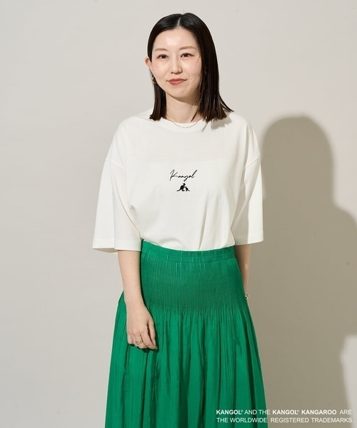 a.v.v(アーヴェヴェ)の「【コラボ/接触冷感】KANGOLスクエアプリントロングシルエットカットソー(Tシャツ/カットソー・メンズ・ミント・46)」の12枚目の写真