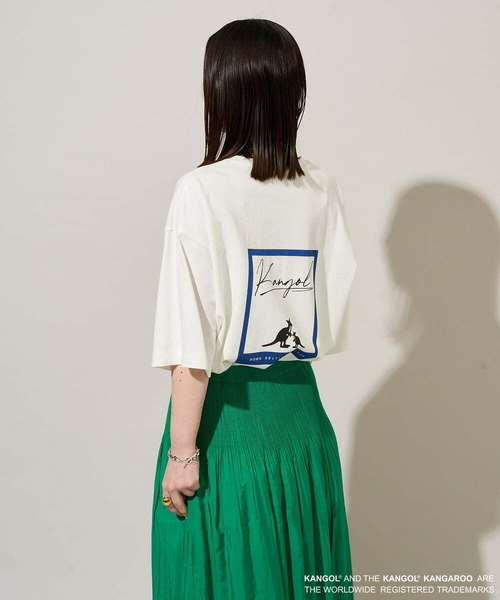 a.v.v(アーヴェヴェ)の「【コラボ/接触冷感】KANGOLスクエアプリントロングシルエットカットソー(Tシャツ/カットソー・メンズ・ミント・46)」の13枚目の写真