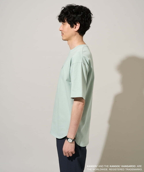 a.v.v(アーヴェヴェ)の「【コラボ/接触冷感】KANGOLスクエアプリントロングシルエットカットソー(Tシャツ/カットソー・メンズ・ミント・46)」の14枚目の写真