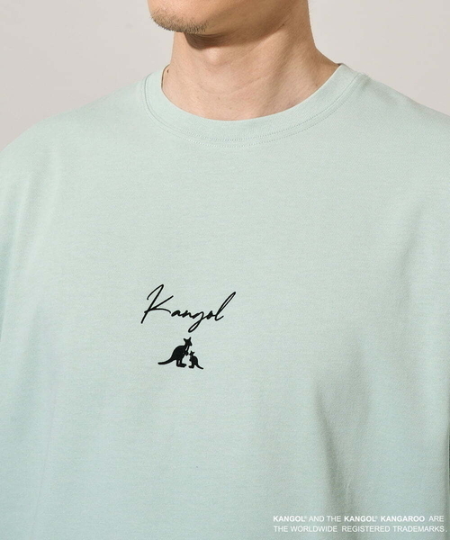 a.v.v(アーヴェヴェ)の「【コラボ/接触冷感】KANGOLスクエアプリントロングシルエットカットソー(Tシャツ/カットソー・メンズ・ミント・46)」の16枚目の写真