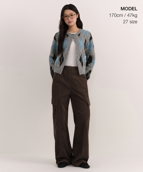 MUSINSA STANDARD WOMAN（ムシンサスタンダードウーマン）の「ウィメンズ 8W コーデュロイワイドカーゴパンツ [ブラウン]（その他パンツ・レディース・その他・24/25/26/27/28/29/30）」の2枚目の写真