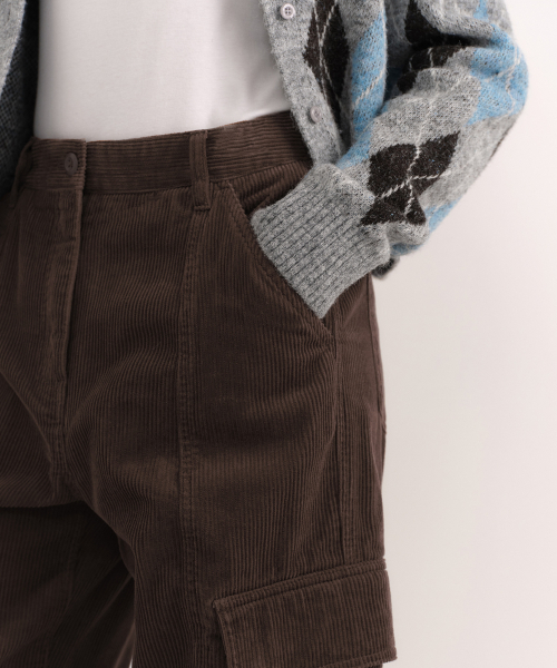 MUSINSA STANDARD WOMAN（ムシンサスタンダードウーマン）の「ウィメンズ 8W コーデュロイワイドカーゴパンツ [ブラウン]（その他パンツ・レディース・その他・24/25/26/27/28/29/30）」の5枚目の写真