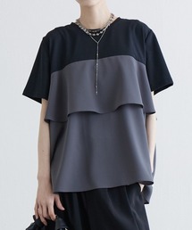 Lui's | ペプラムフレアドッキングTシャツ(Tシャツ/カットソー)