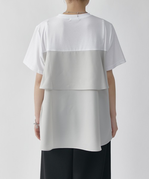 Lui's(ルイス)の「ペプラムフレアドッキングTシャツ(Tシャツ/カットソー・レディース・ブラック/オフホワイト・FREE)」の21枚目の写真