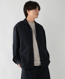 クリーンサッカー開襟シャツ/長袖/一部店舗限定/670027