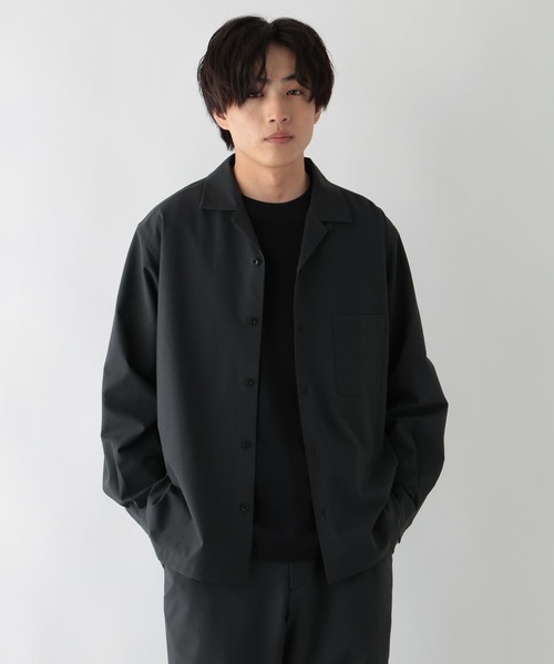 GLOBAL WORK(グローバルワーク)の「クリーンサッカー開襟シャツ/長袖/一部店舗限定/670027(シャツ/ブラウス・メンズ・ネイビー/モカ/チャコールグレー・XL/S/M/L)」の16枚目の写真