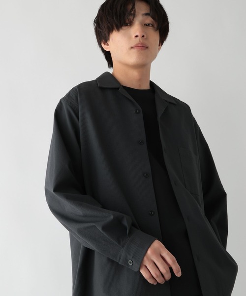 GLOBAL WORK(グローバルワーク)の「クリーンサッカー開襟シャツ/長袖/一部店舗限定/670027(シャツ/ブラウス・メンズ・ネイビー/モカ/チャコールグレー・XL/S/M/L)」の20枚目の写真