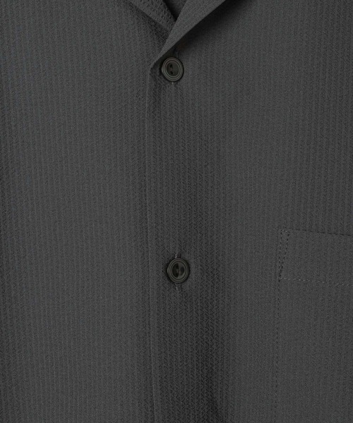 GLOBAL WORK(グローバルワーク)の「クリーンサッカー開襟シャツ/長袖/一部店舗限定/670027(シャツ/ブラウス・メンズ・ネイビー/モカ/チャコールグレー・XL/S/M/L)」の10枚目の写真