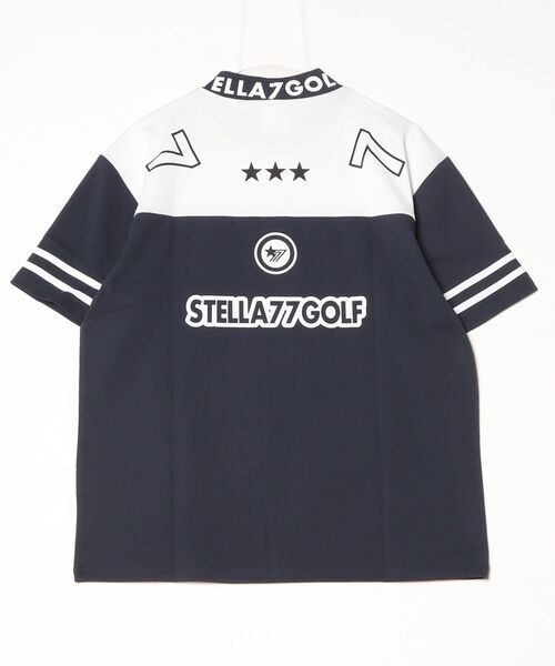 stella77golf(ステラセブンティーンセブンゴルフ)の「COOLMAX接触冷感モックネックTシャツB(Tシャツ/カットソー・メンズ・ネイビー/ブラック/ホワイト・LARGE/X-LARGE/XX-LARGE/MEDIUM)」の11枚目の写真