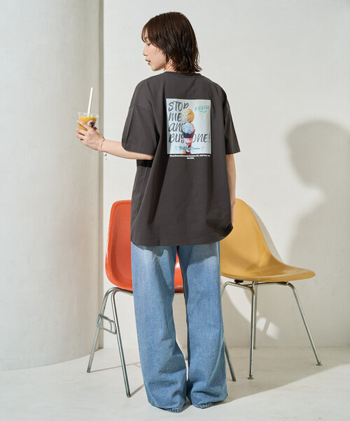FREAK'S STORE（フリークスストア）の「限定展開　別注 YEH! Photo バック プリント 半袖 Tシャツ（Tシャツ/カットソー・レディース・ライトグレー/オフホワイト/ブラック・ﾌﾘ-）」の4枚目の写真