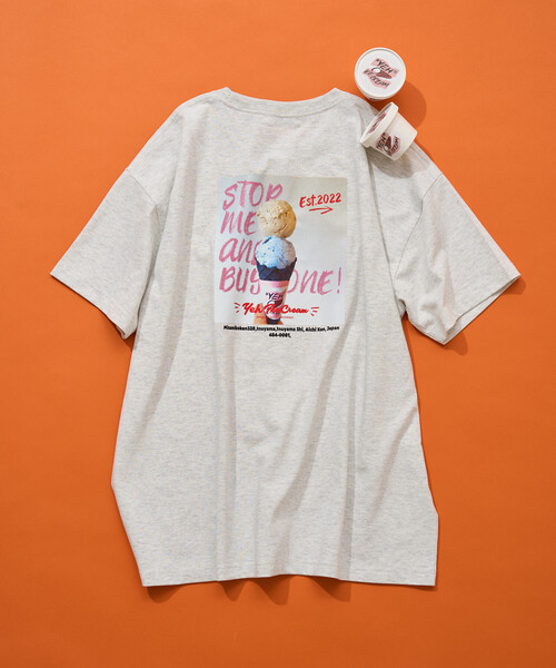 FREAK'S STORE（フリークスストア）の「限定展開　別注 YEH! Photo バック プリント 半袖 Tシャツ（Tシャツ/カットソー・レディース・ライトグレー/オフホワイト/ブラック・ﾌﾘ-）」の15枚目の写真
