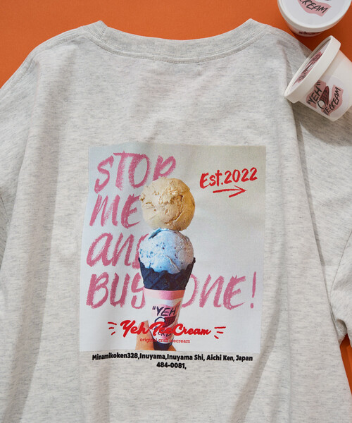 FREAK'S STORE（フリークスストア）の「限定展開　別注 YEH! Photo バック プリント 半袖 Tシャツ（Tシャツ/カットソー・レディース・ライトグレー/オフホワイト/ブラック・ﾌﾘ-）」の17枚目の写真
